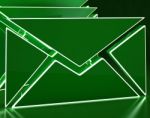 Envelopes On Background Showing Electronic Mailbox Stock Photo
