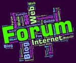 Forum Word Means Social Media And Chat Stock Photo