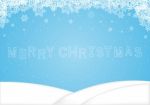 Merry Christmas Word Snowflake Background Stock Photo