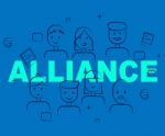 Alliance Of People Means Cooperate Cooperation And Team Stock Photo