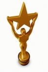 Gold Star Award Stock Photo