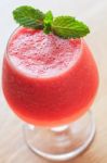 Fresh Watermelon Smoothie Stock Photo