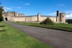 View Of The Castle In Alnwick Stock Photo