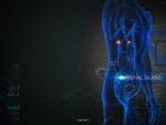 3d Illustration Of  Adrenal Gland By X-rays On Background Stock Photo