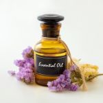 Essential Oil On White Background Stock Photo