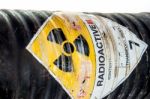 Steel Container Of Radioactive Material Stock Photo