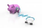 Piggy Bank And Stethoscope Stock Photo