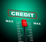 Max Credit Means Debit Card And Bankcard Stock Photo