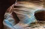 Boulders In Antelope Canyon Stock Photo