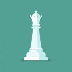 Queen Chess Figure Icon Stock Photo