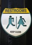 Sign Of Public Restroom Stock Photo