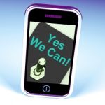 Yes We Can Switch Shows Motivate Encourage Success Stock Photo