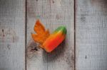 Papaya On Wood Of Dirty Stock Photo