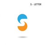 S-letter Icon Abstract Logo Design.s-alphabet Symbol Stock Photo