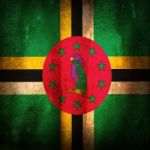 Old Grunge Flag Of Dominica Stock Photo