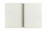 Direct Opened Ring Bind Note Book On White Background Stock Photo
