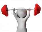 Weight Lifting Represents Workout Equipment And Athletic 3d Rend Stock Photo