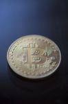 Digital Cryptovalute - Bitcoin Coin Stock Photo