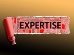 Expertise Word Represents Specialists Experts And Proficiency Stock Photo