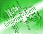 Empowerment Words Shows Spur On And Empowering Stock Photo