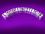 Logistics Blocks Show Logistical Strategies And Plans Stock Photo
