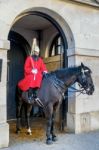 Lifeguard Of The Queens Household Cavalry Stock Photo