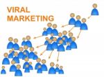 Viral Marketing Shows Social Media And Advertise Stock Photo