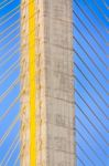 Rama Viii Bridge, Suspension Bridge In Bangkok, Thailand Stock Photo