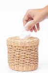 Craft Weave Tissue Paper Box Stock Photo