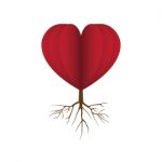 Heart Love Root Flat Icon  Illustration Stock Photo