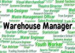 Warehouse Manager Represents Chief Managing And Principal Stock Photo