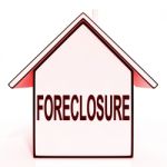 Foreclosure House Means Repossession To Recover Debt Stock Photo