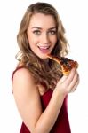 This Is My Favourite Junk Food, Pizza Slice Stock Photo