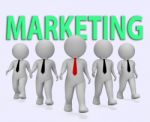 Marketing Businessmen Indicates Businessman Media And Promotions Stock Photo