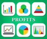 Profits Charts Represents Business Graph And Statistic Stock Photo