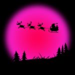 Santa Xmas Indicates Father Christmas And Christmastime Stock Photo
