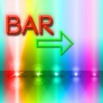 Bar Spotlight Shows Traditional Pub And Beam Stock Photo