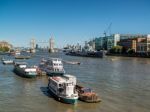 London, Uk - June 14 : View Down The River Thames In London On J Stock Photo
