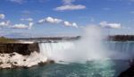 Beautiful Background With The Amazing Niagara Falls Stock Photo