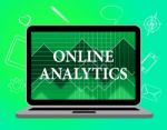 Online Analytics Shows Web Site And Computing Stock Photo