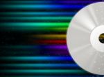 Cd Background Means Rainbow Beams And Music  Stock Photo