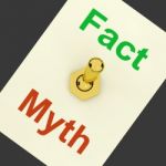 Fact Myth Lever Shows Correct Honest Answers Stock Photo