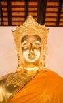 Beautiful Buddha Image At Buddhism Temple In Lamphun, Thailand Stock Photo