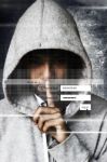 Computer Hacker Or Cyber Attack Concept Background Stock Photo