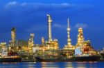 Heavy Industry Land Scape Of Petrochemical Refinery Plant  With Stock Photo