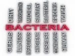 3d Image Bacteria Issues Concept Word Cloud Background Stock Photo