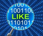 Social Media Like Means Follow Liked And Fan Stock Photo