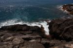 Waves Crashing On The Rocks I Stock Photo