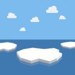 Ice Floes In The Sea Stock Photo