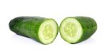 Fresh Cucumbers Isolated On White Background Stock Photo